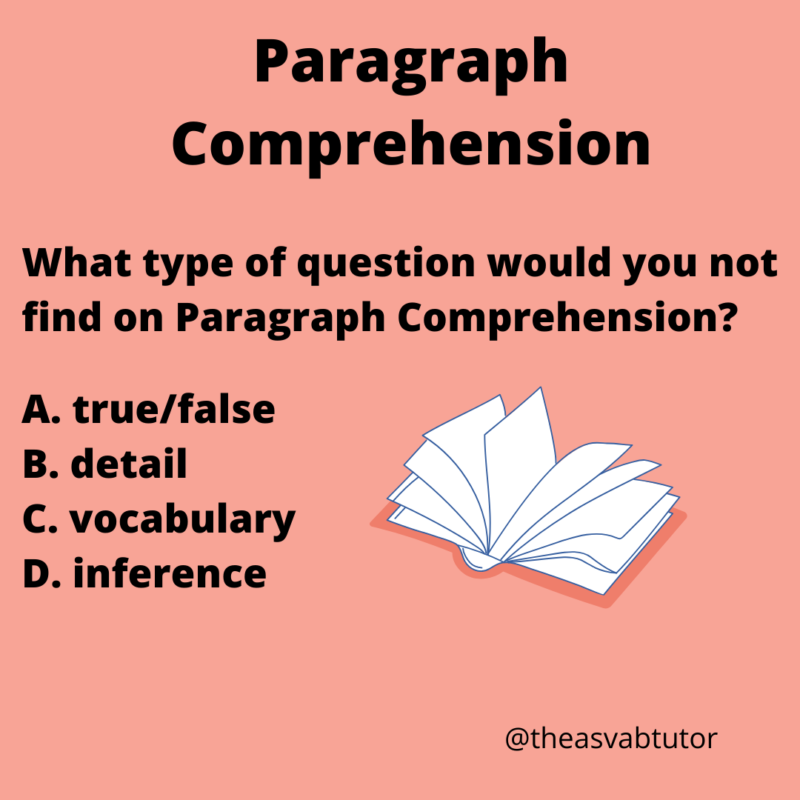 The ASVAB Tutor Presents Question About Paragraph Comprehension The