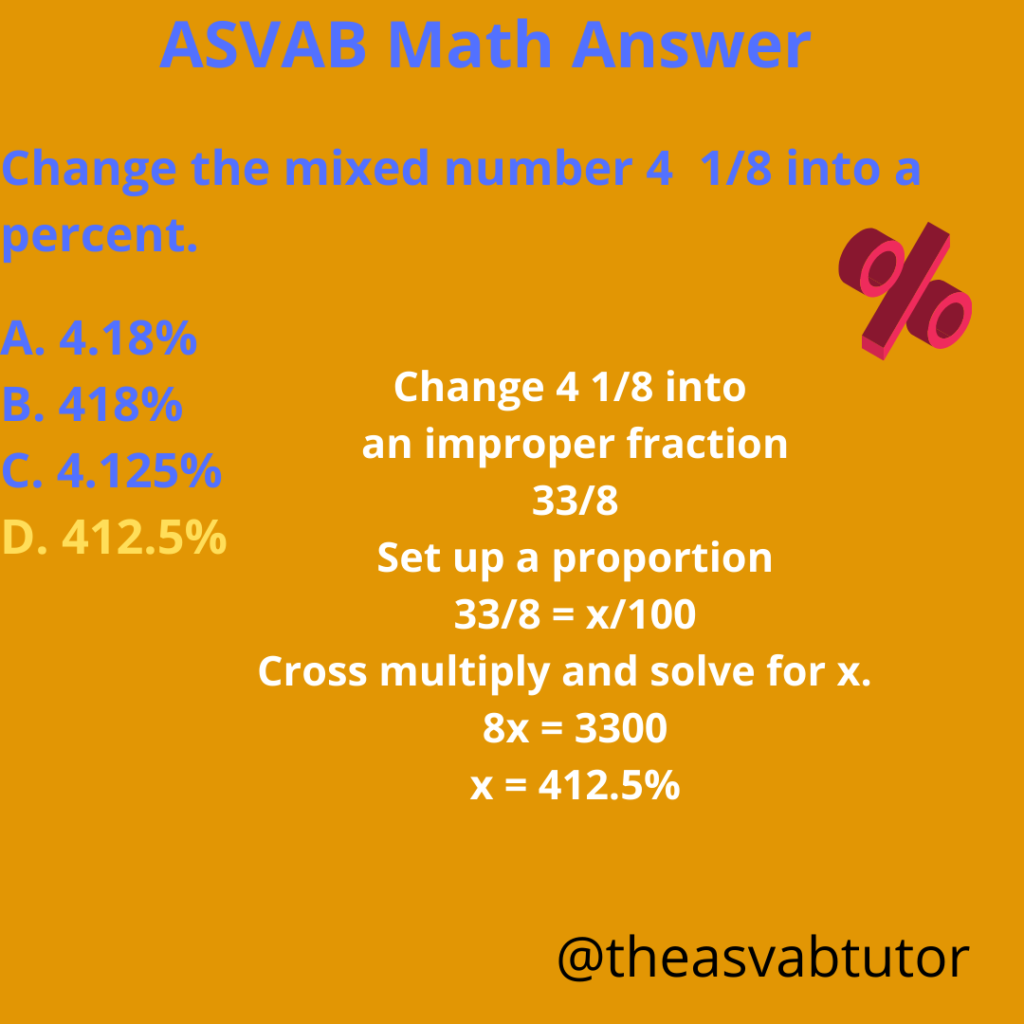 Explanation Of Example Changing A Mixed Number Into A Percentage The 