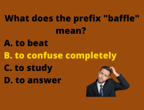 The ASVAB Tutor Presents Answer to Word Knowledge Question on the Word Baffle
