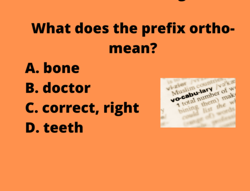 The ASVAB Tutor Presents Vocabulary Question on Prefix Ortho-