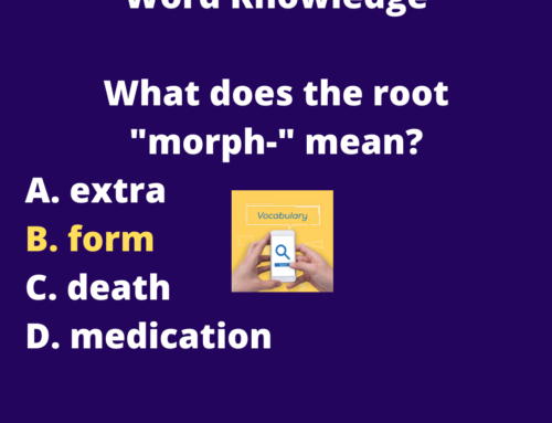 The ASVAB Tutor Presents Answer to Word Knowledge Question About Root Word Morph-