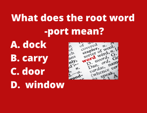The ASVAB Tutor Presents Word Knowledge Question on the Root Word Port-