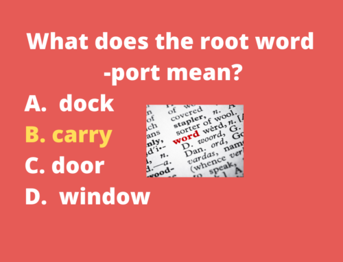 The ASVAB Tutor Presents Answer to Word Knowledge Question on Root Word “Port”