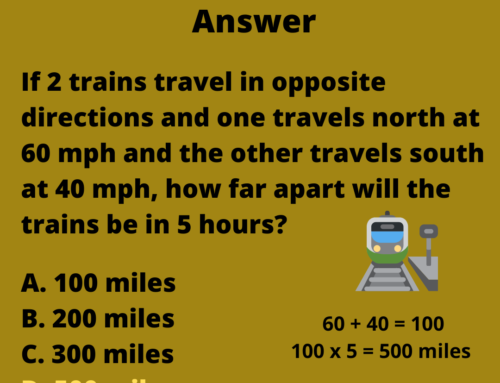 The ASVAB Tutor Presents Answer to Distance Question on Trains Traveling Opposite Directions