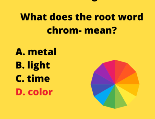 The ASVAB Tutor Presents Answer to Word Knowledge Question on Root Word Chrom-