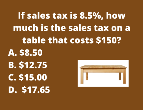 The ASVAB Tutor Presents Arithmetic Reasoning Question on Sales Tax
