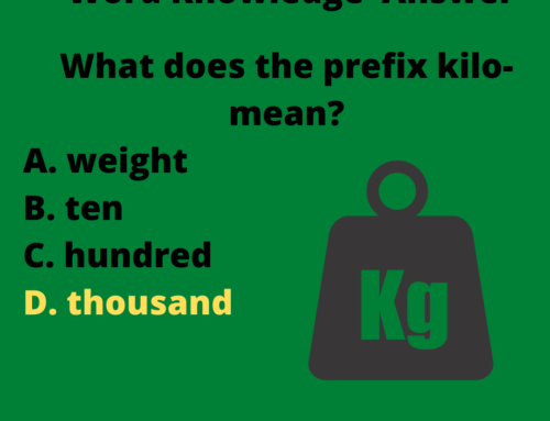 The ASVAB Tutor Presents Answer for Word Knowledge Question on Prefix Kilo-