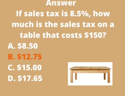 The ASVAB Tutor Presents Answer to Arithmetic Reasoning Question on Sales Tax