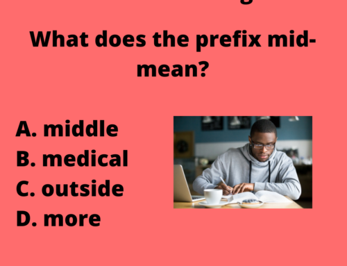 The ASVAB Tutor Presents Word Knowledge Question on the Prefix Mid-
