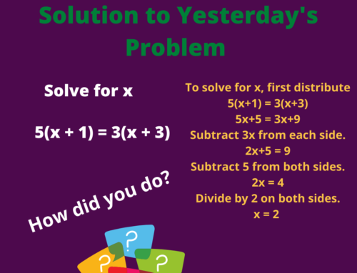 The ASVAB Tutor Presents Answer to Solve for X Mathematics Knowledge Problem