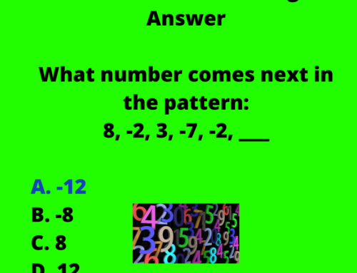 The ASVAB Tutor Presents Answer to Patterns Question