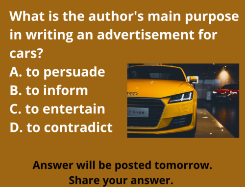 The ASVAB Tutor Presents Question on Author’s Purpose Question in Ad for Cars