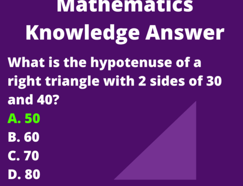 The ASVAB Tutor Presents the Answer to a Right Triangle Question