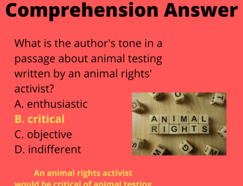 The ASVAB Tutor Presents Answer to Author’s Tone Answer on Animal Rights