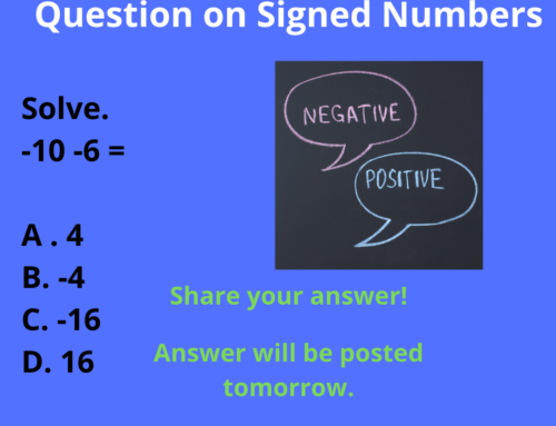 The ASVAB Tutor Presents a Mathematics Knowledge Question on Subtracting Signed Numbers