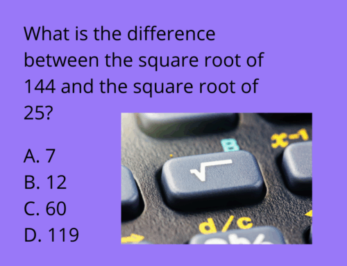 The ASVAB Tutor Presents Mathematics Knowledge Question about Square Roots