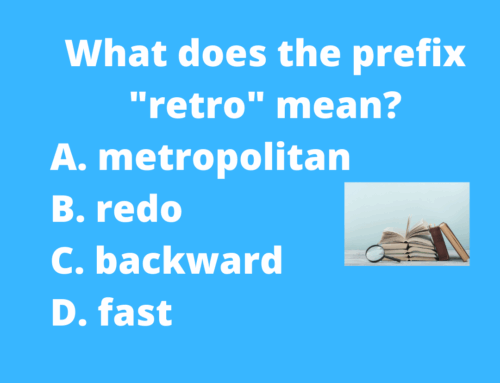 The ASVAB Tutor Presents Word Knowledge Question on the Prefix Retro-